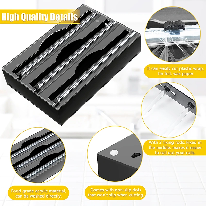 アクリルラップディスペンサー| プラスチックフィルムフォイルオーガナイザー