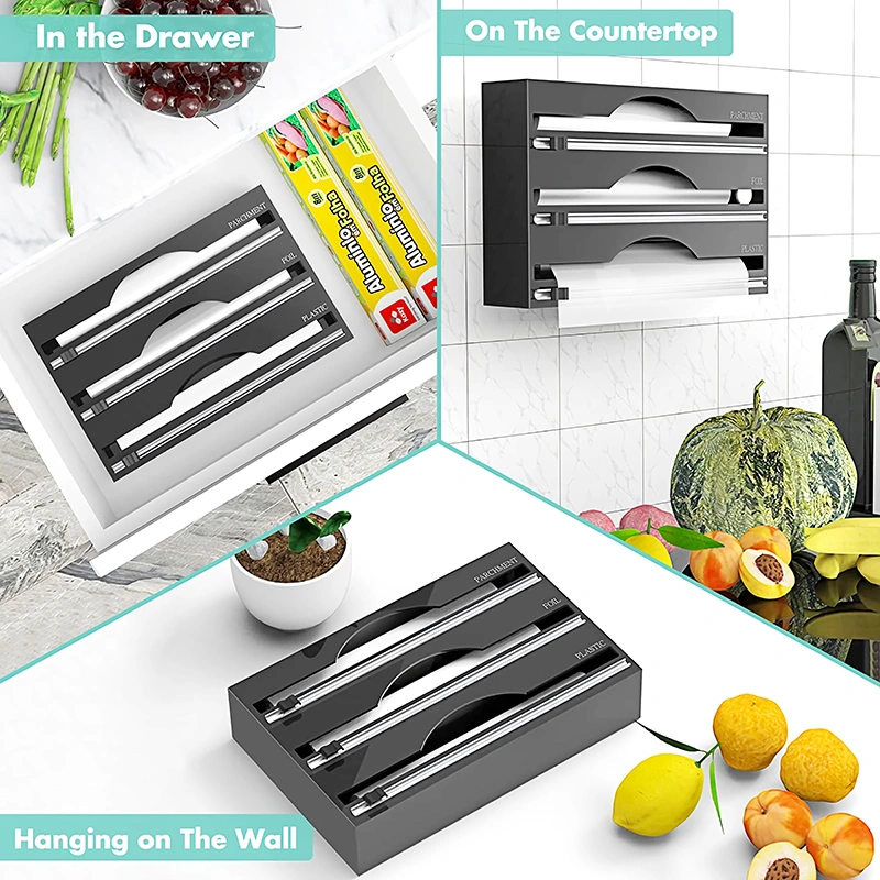 アクリルラップディスペンサー| プラスチックフィルムフォイルオーガナイザー