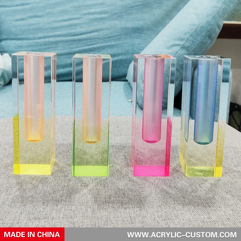 Rainbow Acrylic Vase - Decor Acrylic Flower Vases