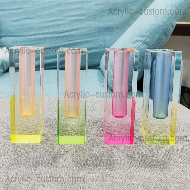Rainbow Acrylic Vase - Decor Acrylic Flower Vases