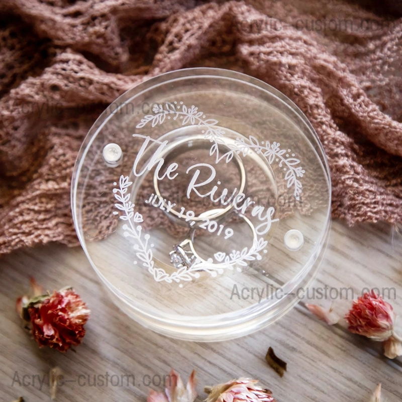 結婚式のアクリルリングボックス-アクリルジュエリーボックス