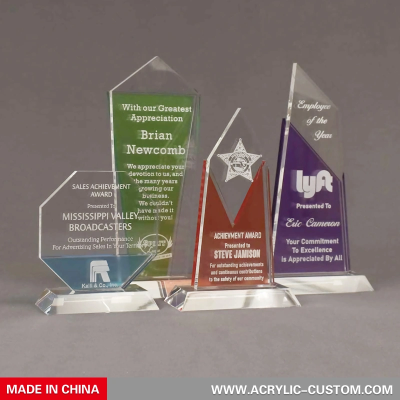 カスタム企業アクリル賞-ルーサイトトロフィーとプラーク
