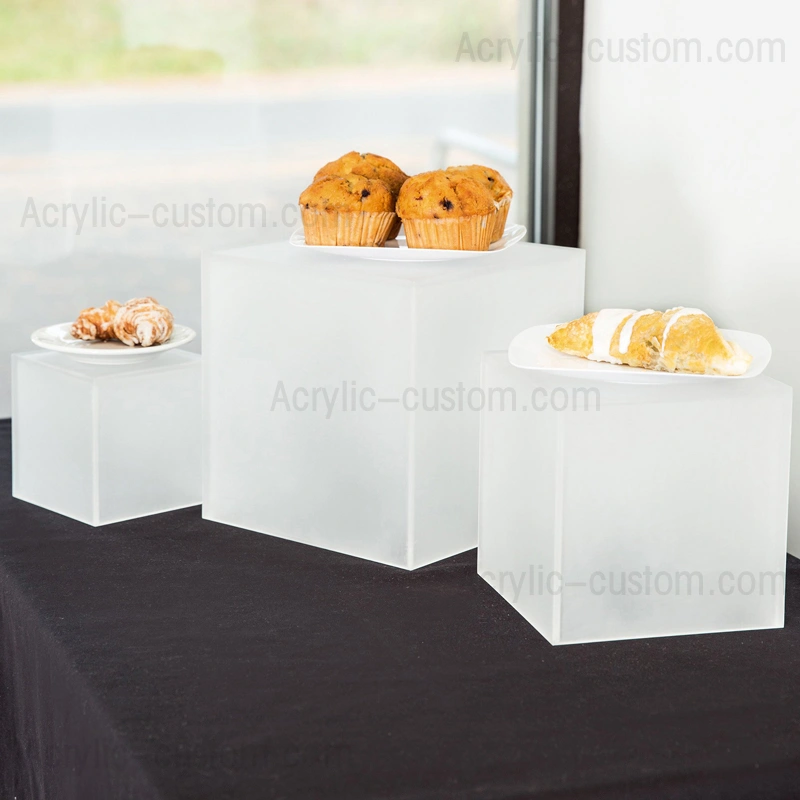アクリルディスプレイライザー-アクリルキューブライザーフロストディスプレイライザーセット