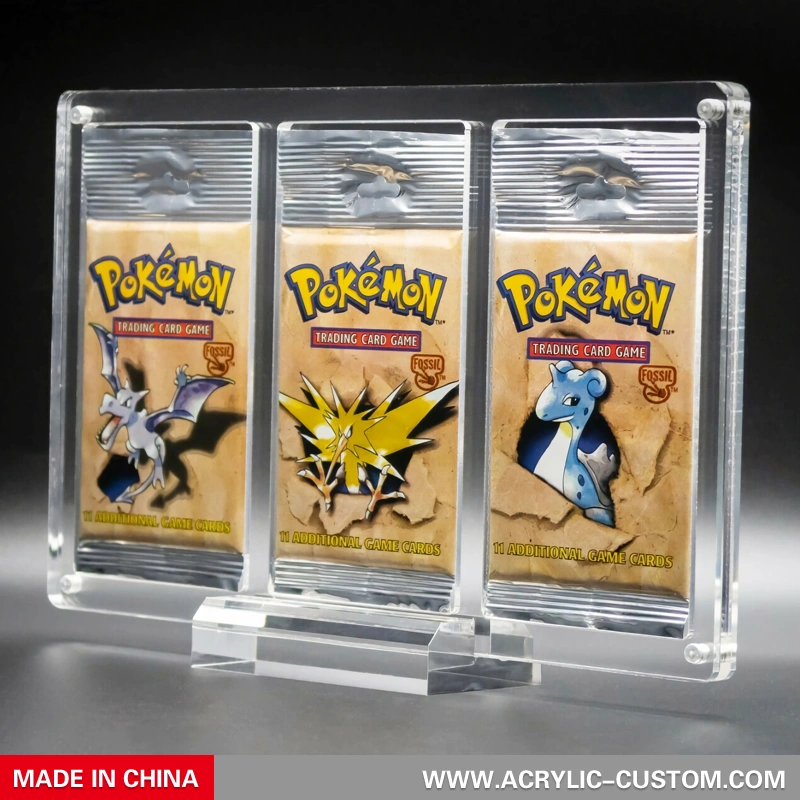 cadre de carte pokemon - affichage acrylique de porte-cartes à collectionner