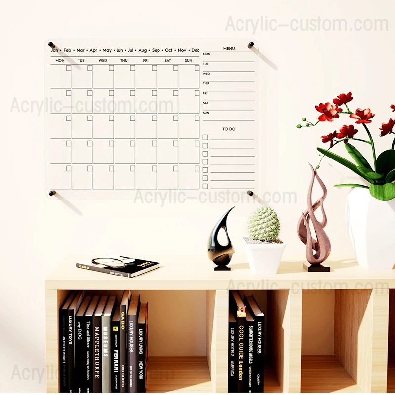 Minimalist Acrylic Wall Calendar Dry Erase Monthly Acrylic Calendar