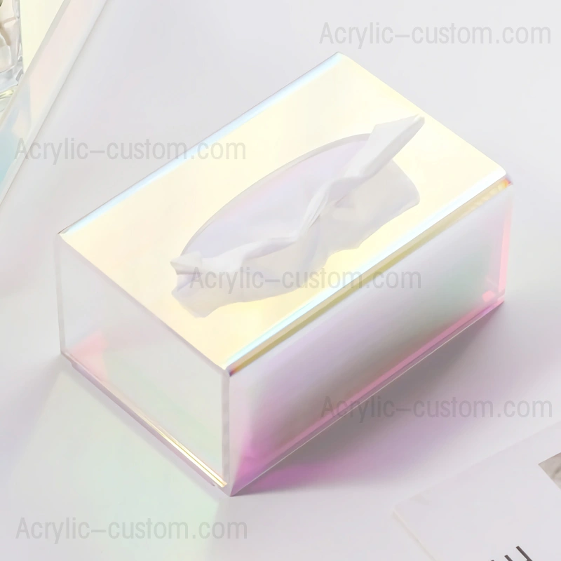 Коробка для акриловых салфеток - переливающаяся крышка коробки для акриловых салфеток