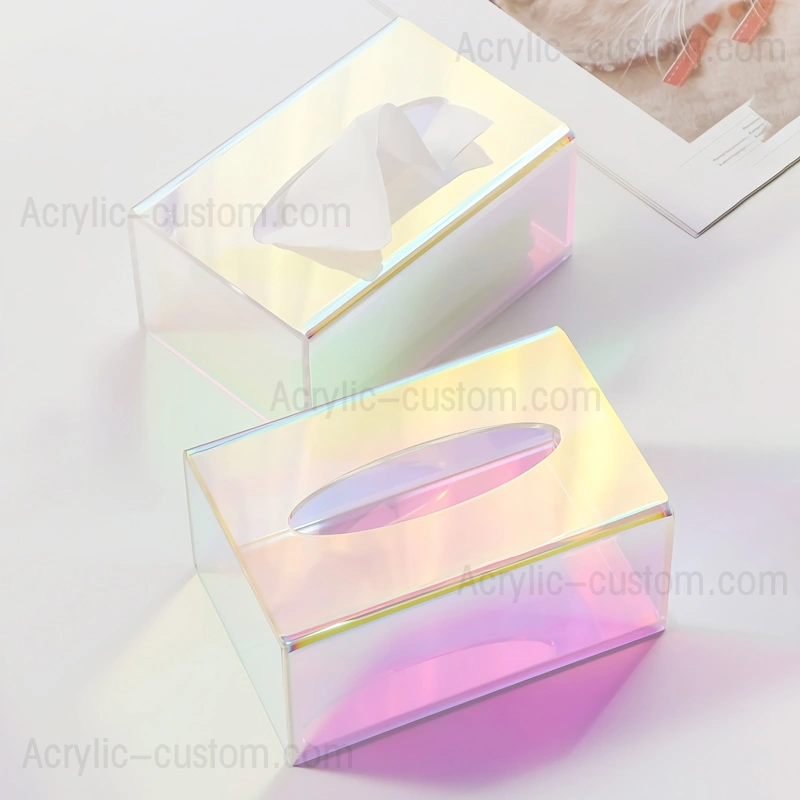 Коробка для акриловых салфеток - переливающаяся крышка коробки для акриловых салфеток