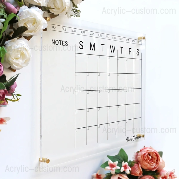 calendrier mensuel acrylique - calendrier personnalisé pour mur