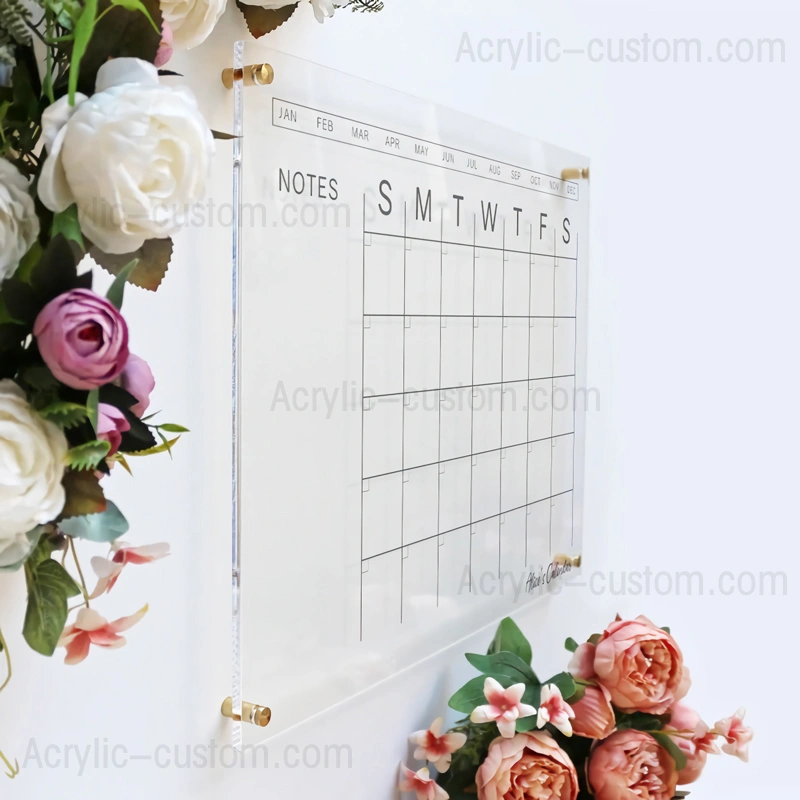 アクリル月間カレンダー - 壁用のパーソナライズされたカレンダー