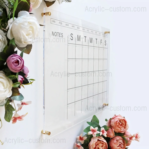 calendrier mensuel acrylique - calendrier personnalisé pour mur