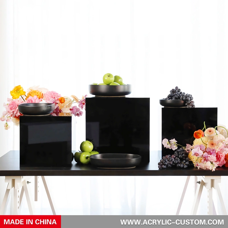 アクリル ライザー セット - 黒アクリル ディスプレイ ライザー