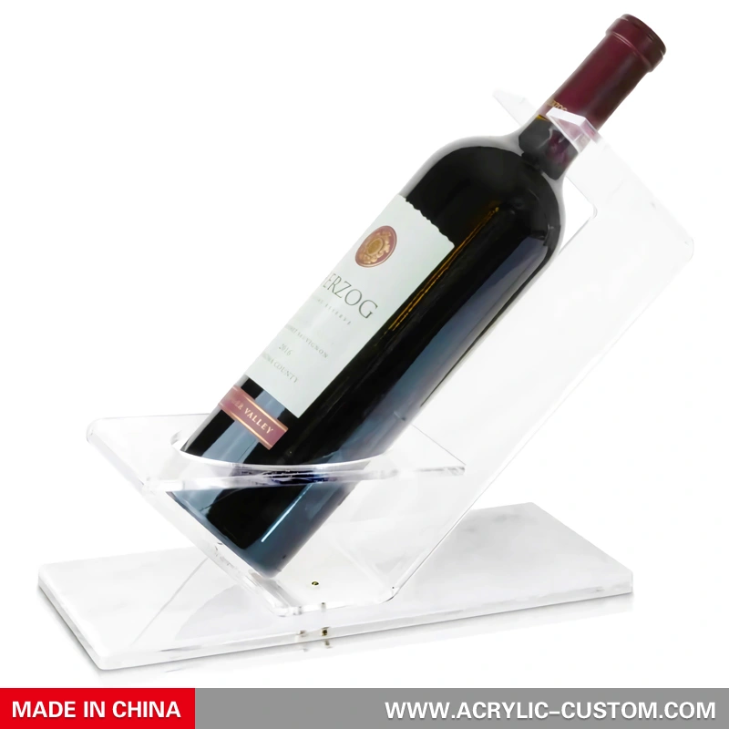 大理石のワイン スタンド - ルーサイト アクリル ワイン ボトル ホルダー