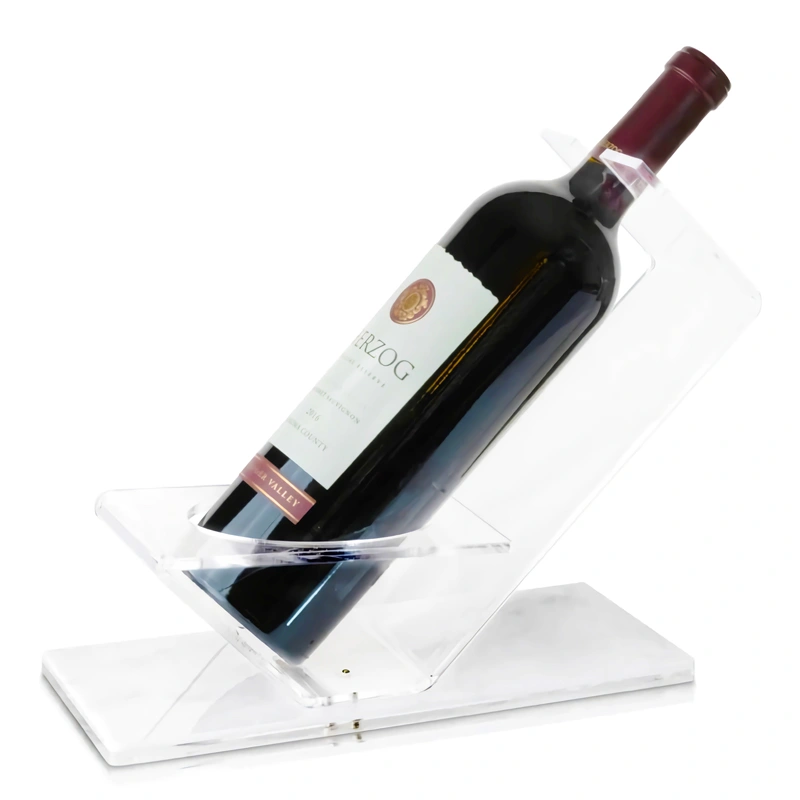 大理石のワイン スタンド - ルーサイト アクリル ワイン ボトル ホルダー