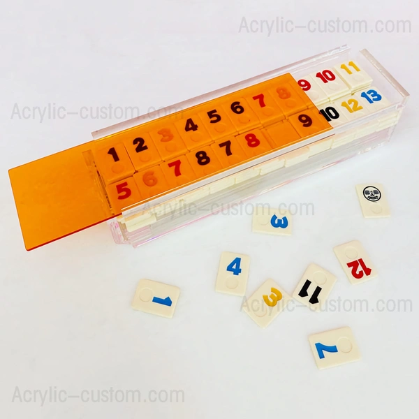 jeu de rami lucite - ensemble acrylique de jeu rummikub