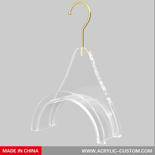 Nisorpa Perchas de acrílico transparente, paquete de 20 perchas  antideslizantes acrílicas de alta calidad con gancho de acero cromado  dorado, perchas