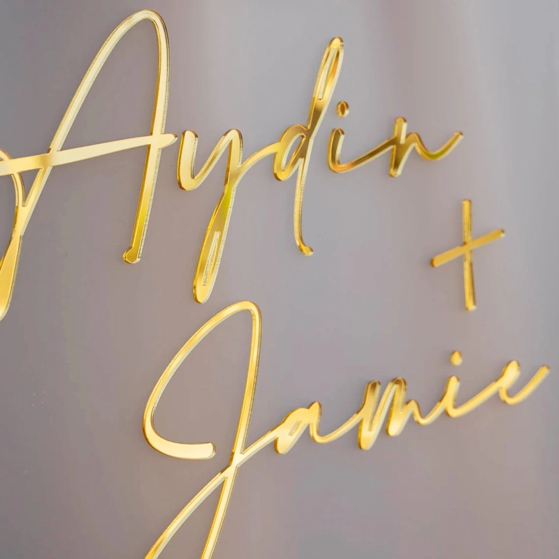 アクリルの結婚式のウェルカム サイン - 3 d ウェルカム アクリル サイン