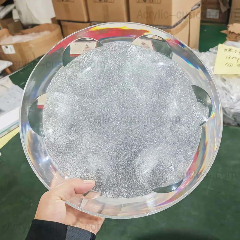 アクリル ラウンド セダー プレート - 過ぎ越しのルーサイト セダー プレート