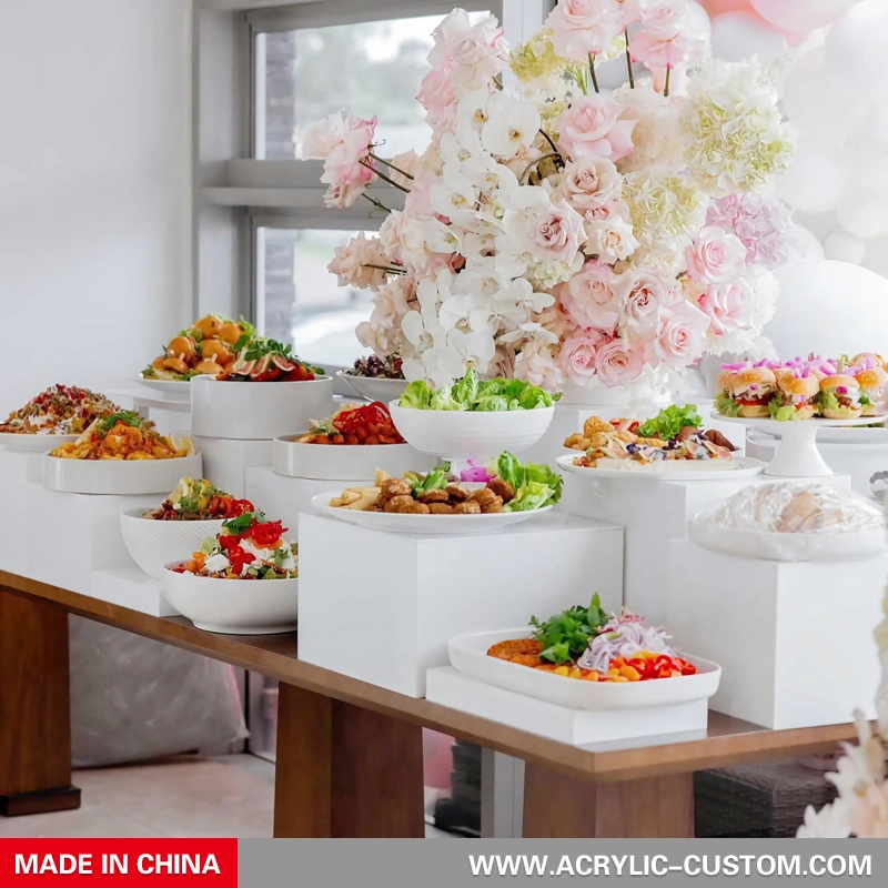 ケータリング食品ディスプレイ ライザー スタンド - デザート アクリル ライザー セット