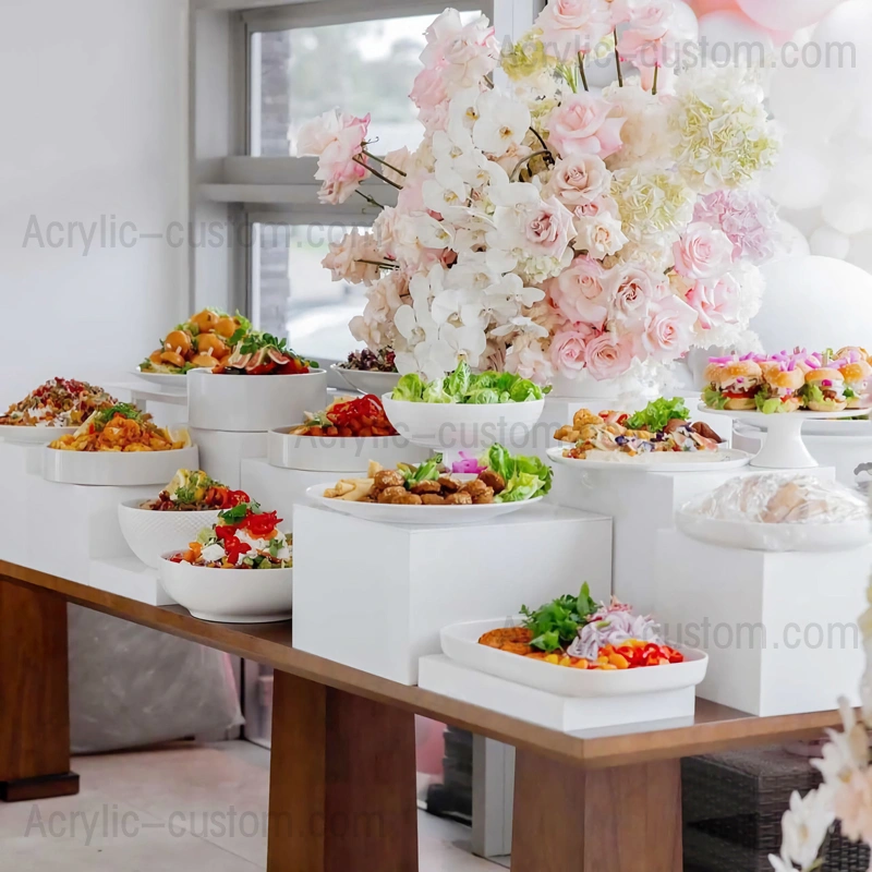 ケータリング食品ディスプレイ ライザー スタンド - デザート アクリル ライザー セット