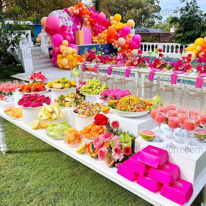 ケータリング食品ディスプレイ ライザー スタンド - デザート アクリル ライザー セット