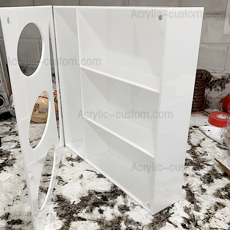 ジップロックフードバッグ収納 - ホワイトアクリルキッチン引き出しバギーボックス