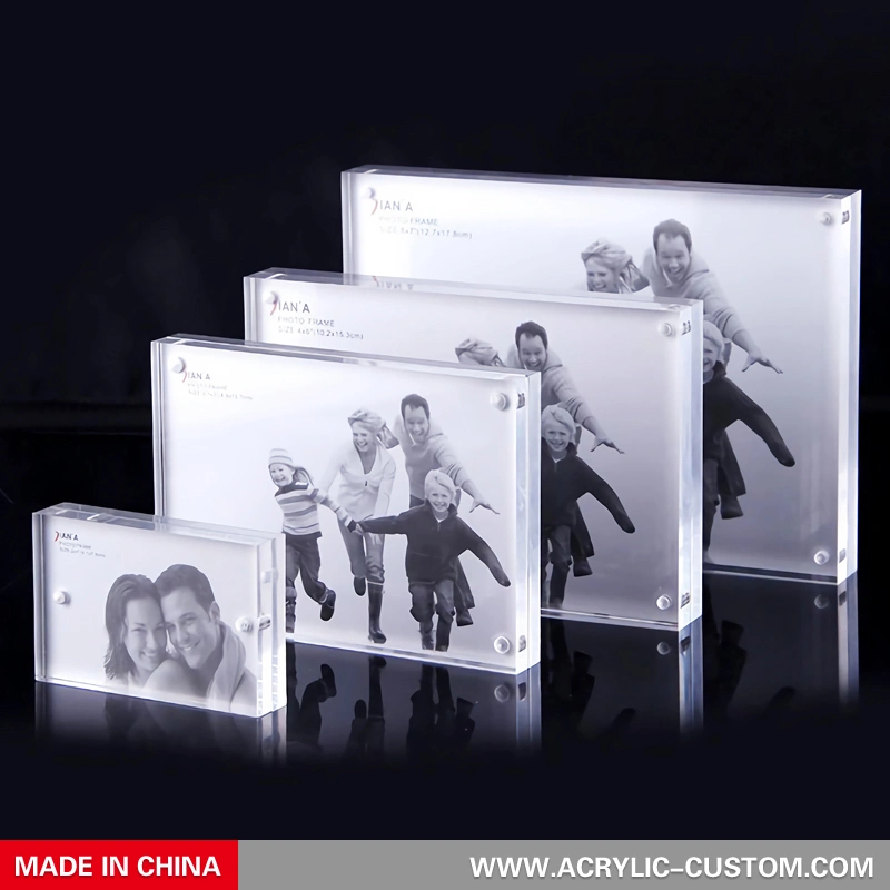 8x10 ルーサイト フレーム - 磁気アクリル ブロック フォト フレーム