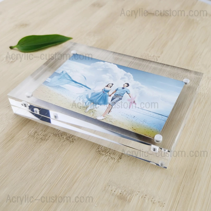 8x10 ルーサイト フレーム - 磁気アクリル ブロック フォト フレーム