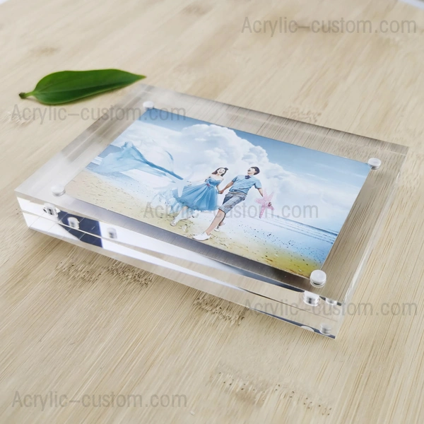 8x10 Lucite Frame - Magnetic Acrylic Block Photo Frame