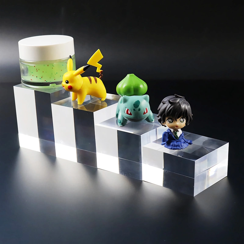 ルーサイト クリア ブロック - 固体アクリル キューブ ディスプレイ ブロック