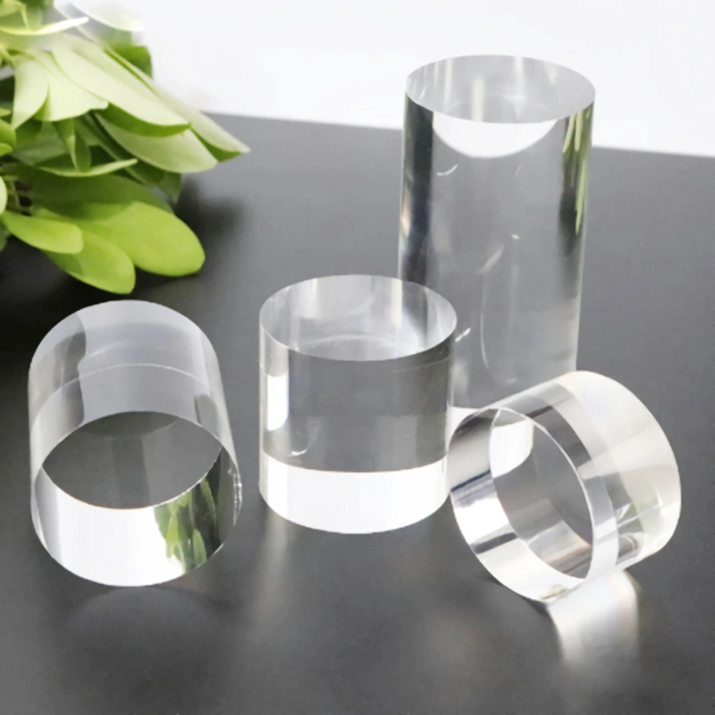 ソリッド アクリル シリンダー - ルーサイト シリンダー ベース ディスプレイ ブロック