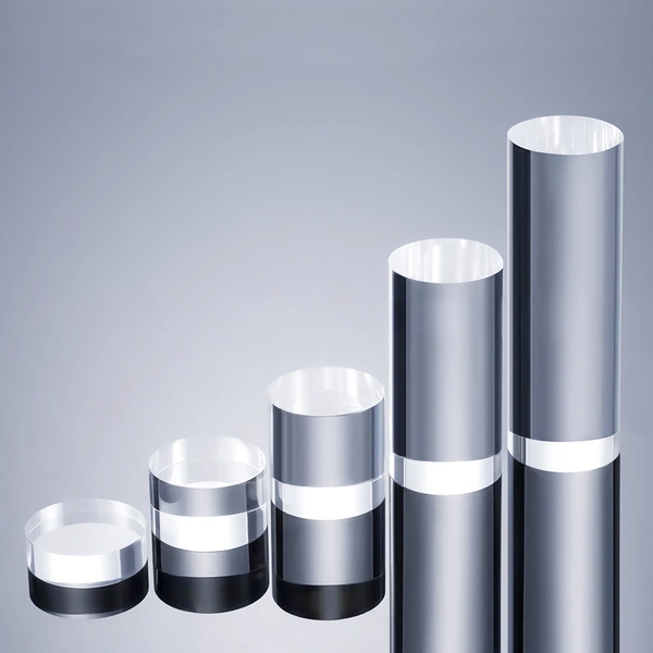 シリンダー ジュエリー スタンド - アクリル ブロック ディスプレイ ライザー