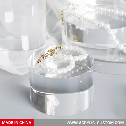 PMMAZX Acrylic Block, Acrylic Cube, Acrylic Blocks for Display, High Transparency Not Fragile Not Yellowing Suitable for High-end Jewelry Display