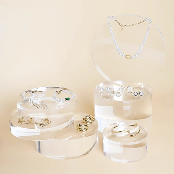 ジュエリーディスプレイベース - ソリッドルーサイトラウンドブロック