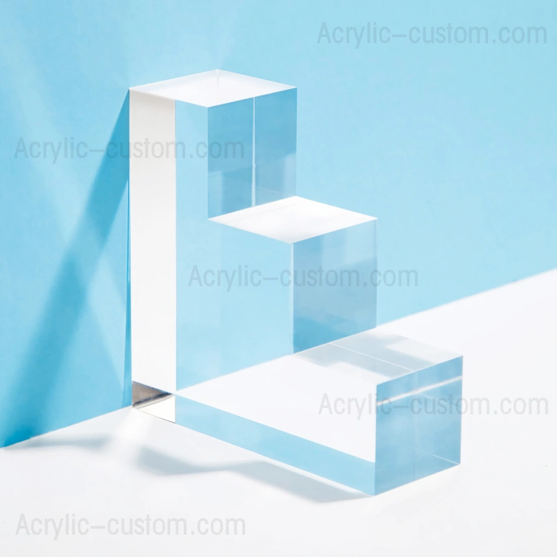 クリアクリスタルブックエンドセット - 本棚用アクリルブックスタンド