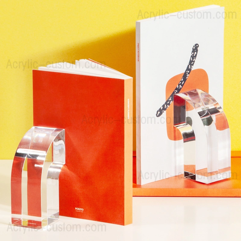 lucite bookends - モダンなブックエンド アクリル ブック スタンド