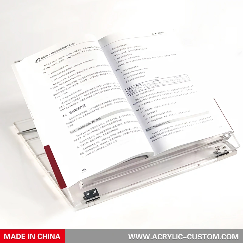 折り畳み式ルーサイト本棚 - テーブル トップ シュテンダー アクリル ブック スタンド
