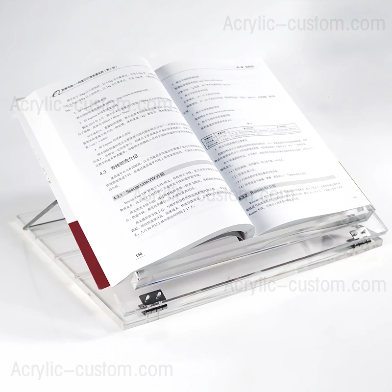 折り畳み式ルーサイト本棚 - テーブル トップ シュテンダー アクリル ブック スタンド
