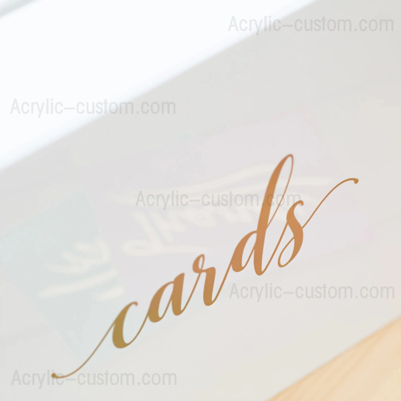 White Acrylic Card Box - Wedding Gift Wishing Well Box