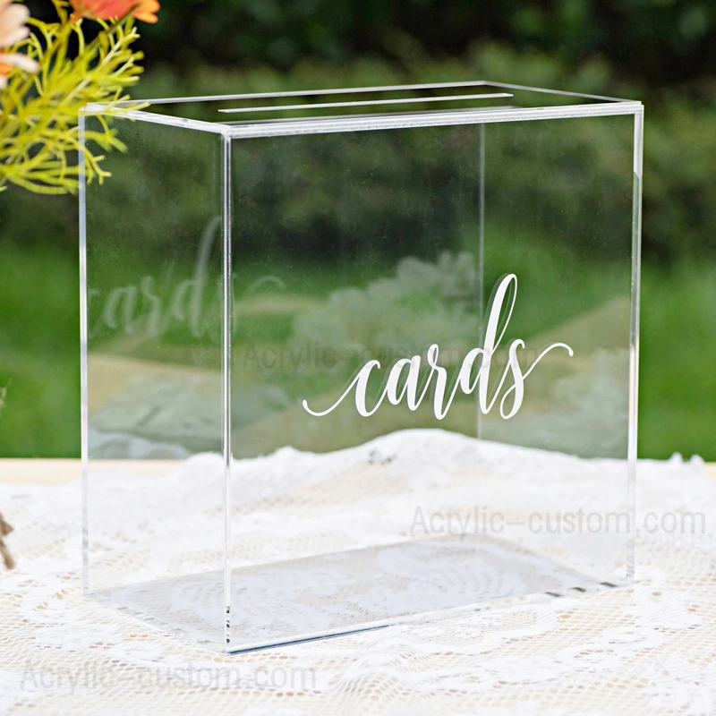 Lucite Clear Card Box - Wedding Gift Acrylic Box