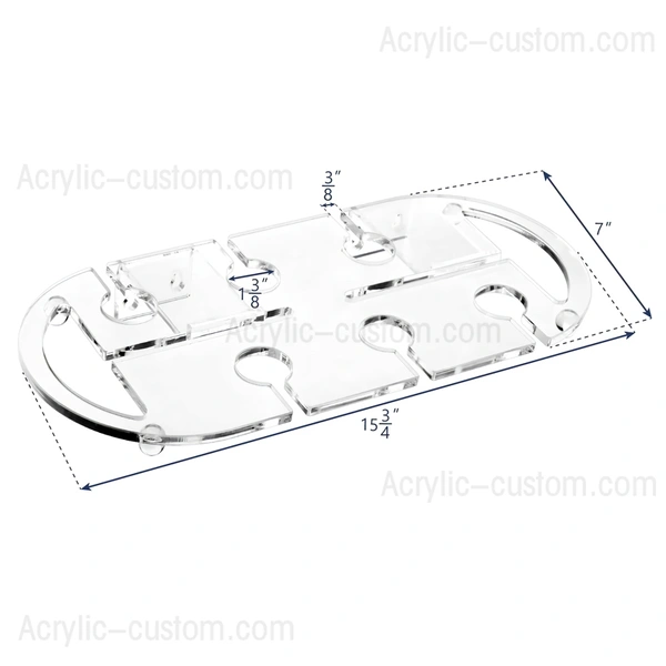 estante de copas de vino de acrílico - soporte de bandeja de vino lucita