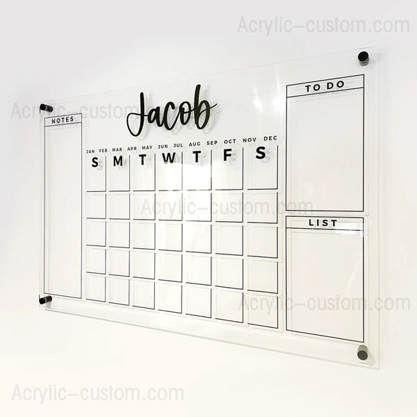 アクリルカレンダー ホワイトボード マンスリーカレンダー 掲示板