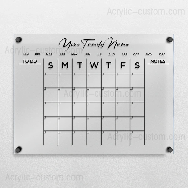パーソナライズ ホワイトボード カレンダー - ルーサイト ウォール カレンダー