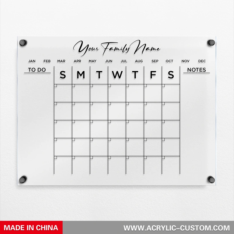 クリアルーサイトカレンダー - マンスリープランナー アクリルカレンダー