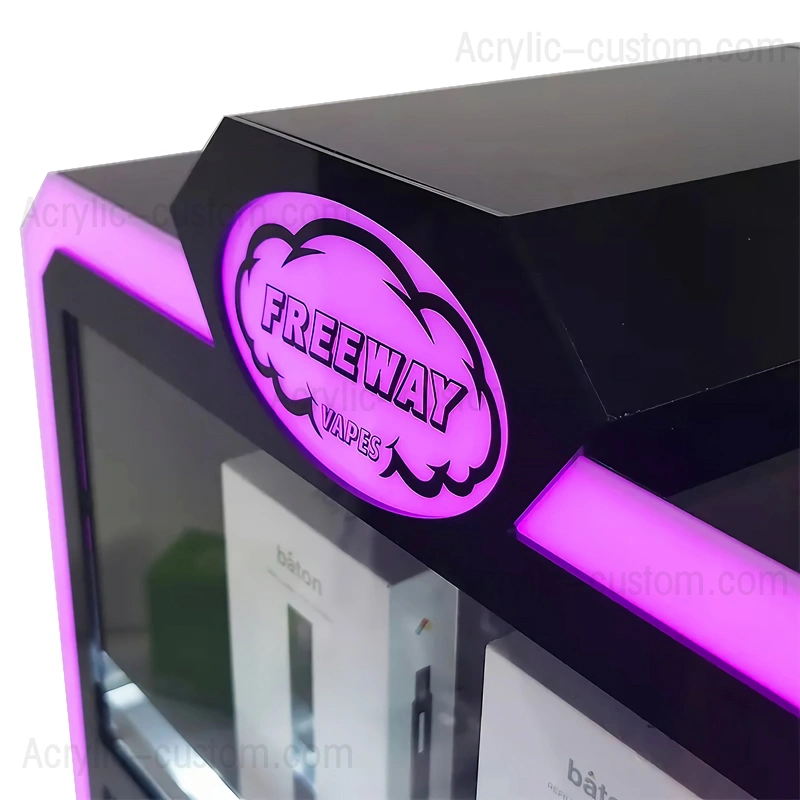 スモーク ショップ ディスプレイ キャビネット - 3 段 led アーク ディスプレイ