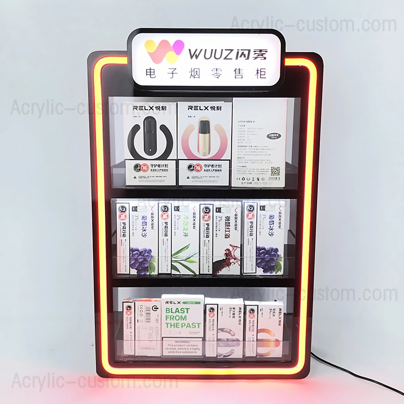 電子タバコの包装ボックスのディスプレイ キャビネット - アーク ディスプレイ