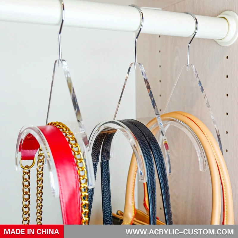 クリア アクリル ハンドバッグ ハンガー - 高級ハンドバッグ ハンガー