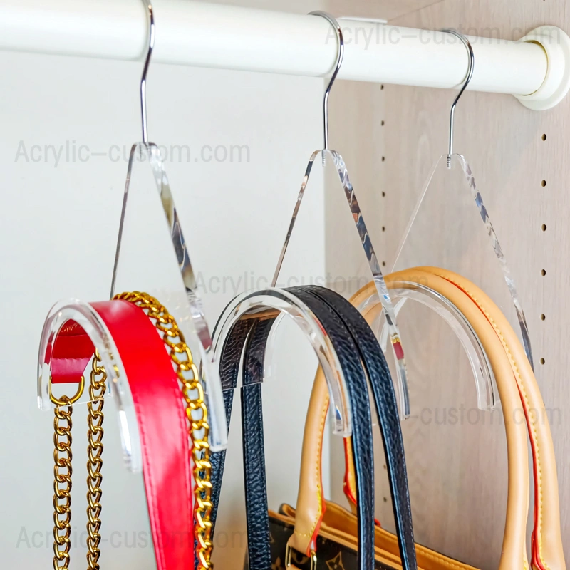 クリア アクリル ハンドバッグ ハンガー - 高級ハンドバッグ ハンガー