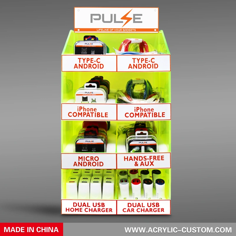 携帯電話アクセサリー ディスプレイ スタンド - アクリル カウンター ディスプレイ