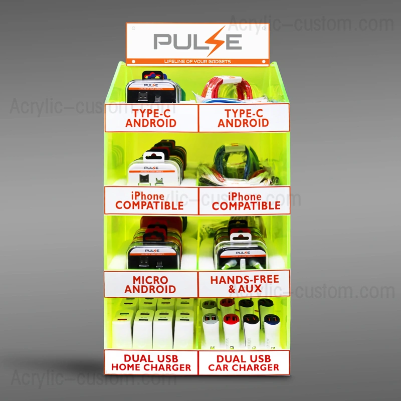 携帯電話アクセサリー ディスプレイ スタンド - アクリル カウンター ディスプレイ