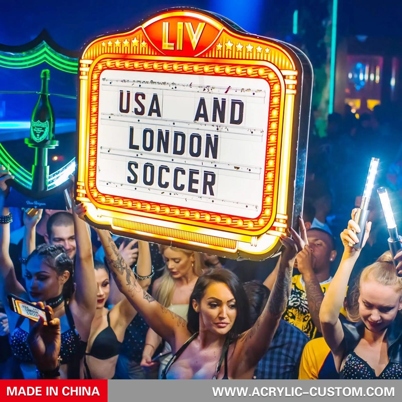 ナイトクラブ ボトル サービス サイン - led メッセージ ボード文字サイン